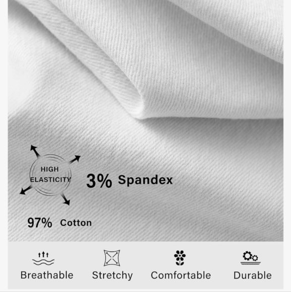 White Distressed Bermuda Denim Shorts - Picture 3 of 16